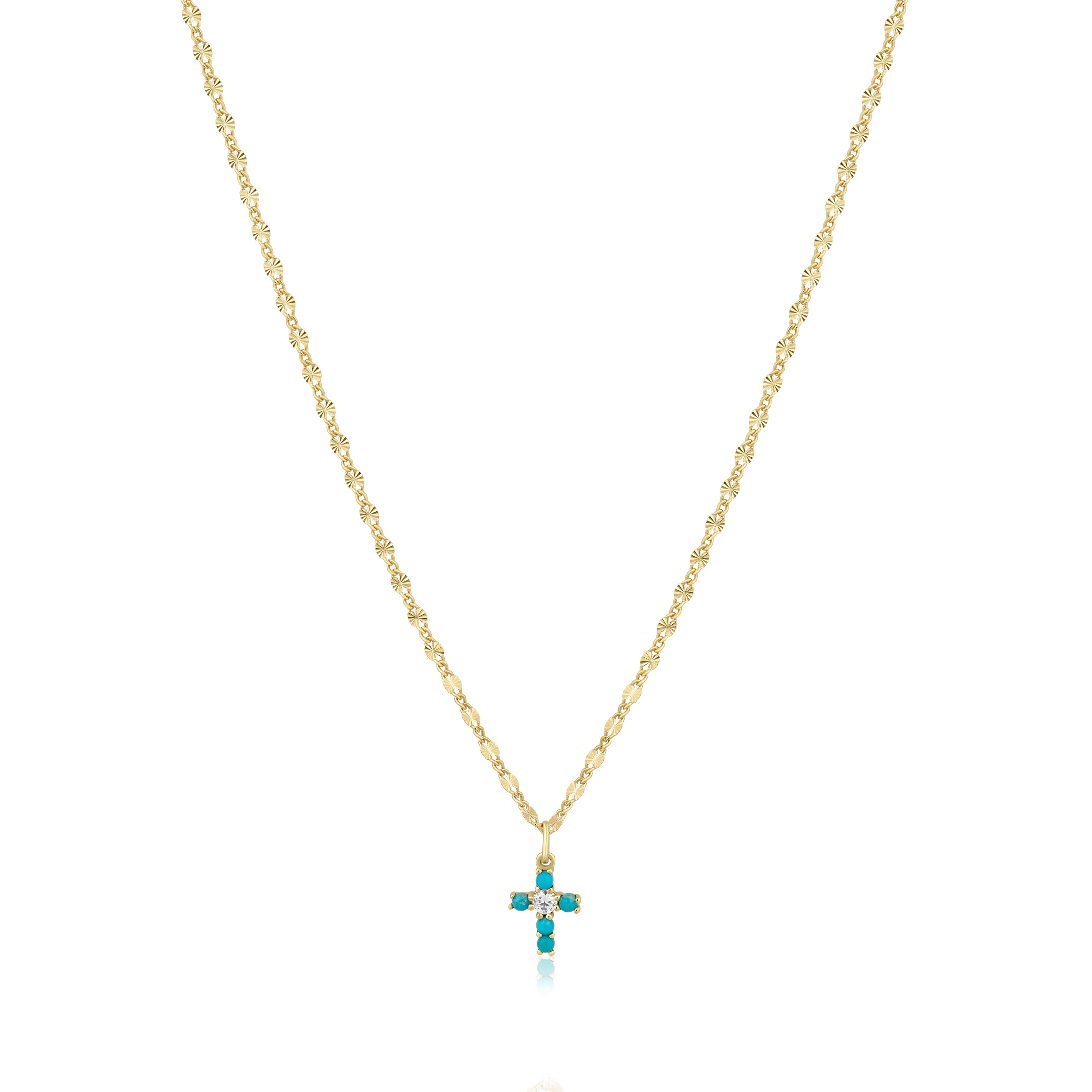 Cross Charm w/Turquoise shops