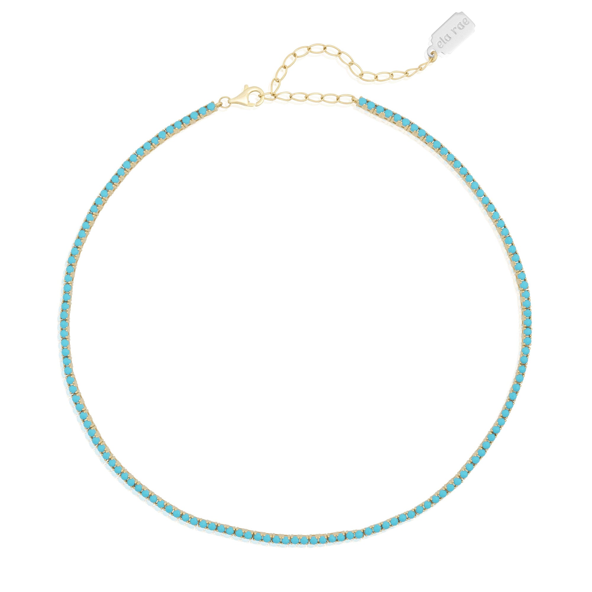 turquoise tennis necklace